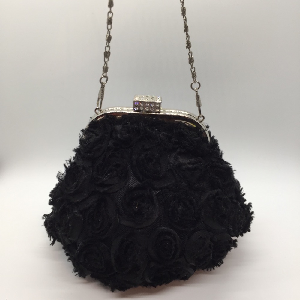 Vintage Rosette Flowered Evening Purse